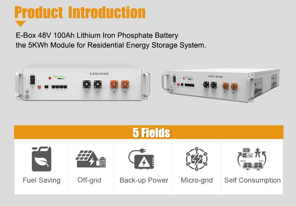 Pytes Solar Energy Storage LiFePO4 Battery Pack for Home Application 48V 100ah Rechargeable 48V100ah Telecom Battery