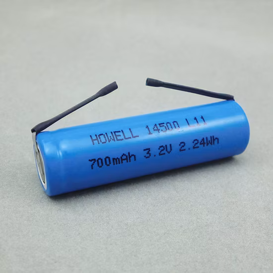 14500 LiFePO4 Battery Cell 3.2V 700mAh for Solar Lighting