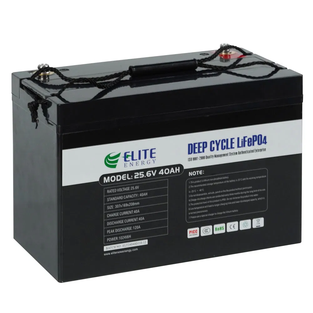 Elite Lithium LFP 32700 IP65 12V 24V 20ah 30ah 40ah 50ah Ah Deep Cycle Ess Battery High Energy Density LiFePO4 Li-ion Rechargeable Solar Energy Storage Battery