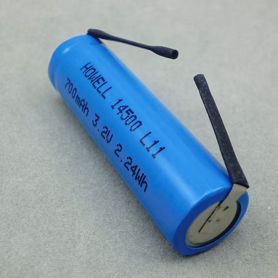 14500 LiFePO4 Battery Cell 3.2V 700mAh for Solar Lighting